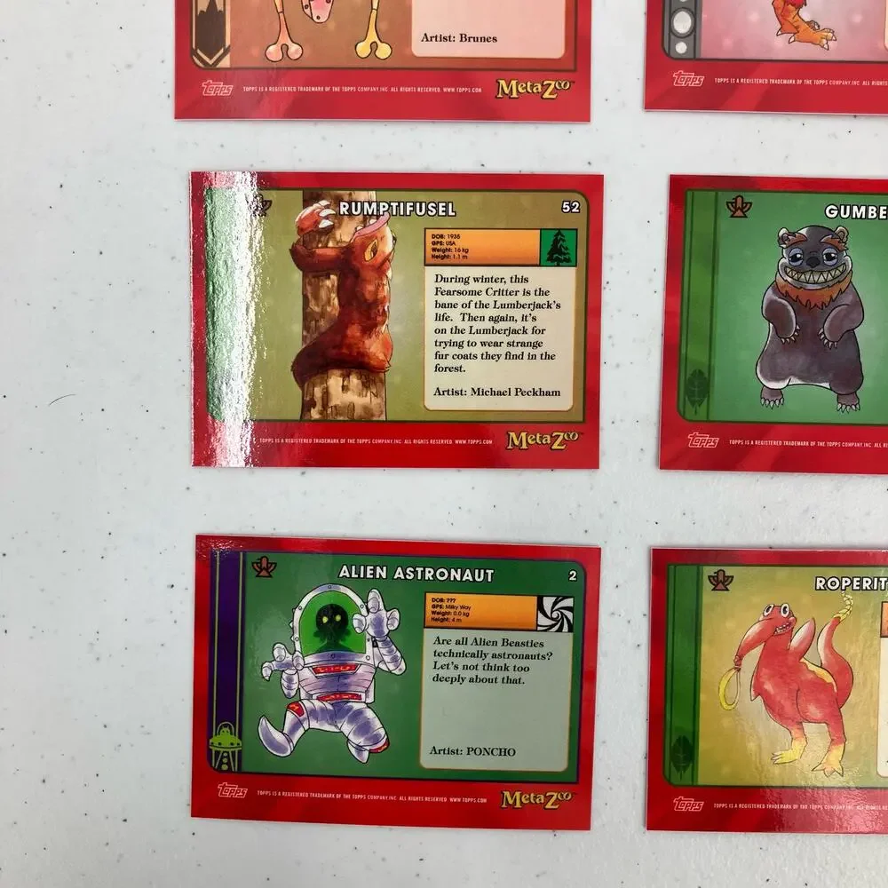 Topps MetaZoo Cryptid Nation Tripodero Roperite Mixed Lot 12 Trading Game Cards